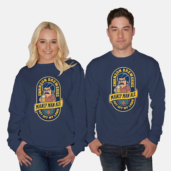 Manly Man Ale-Unisex-Crew Neck-Sweatshirt-P1yu5h