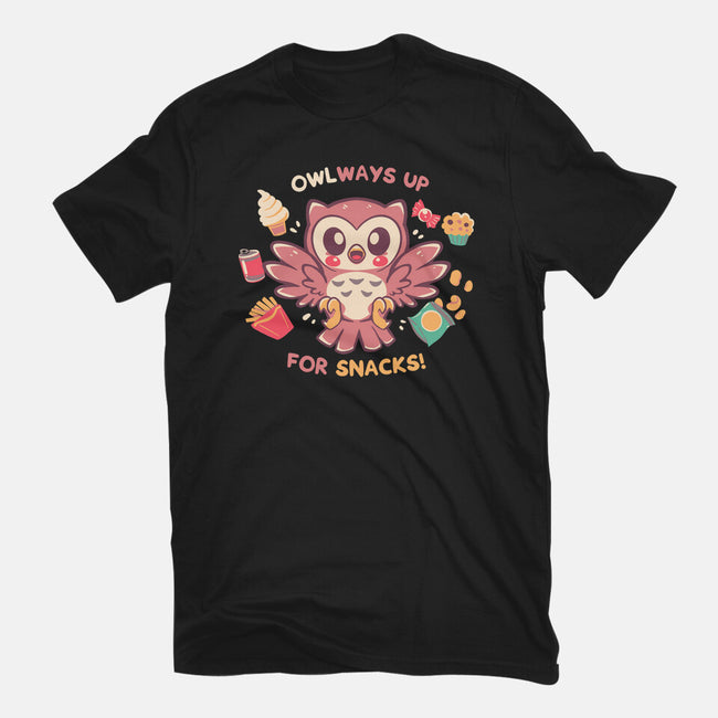 OWLways Up For Snacks-Womens-Fitted-Tee-TechraNova