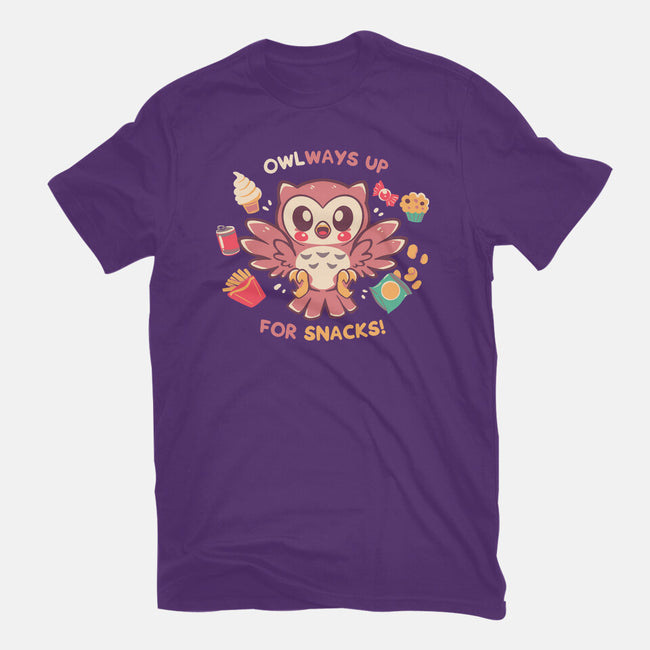 OWLways Up For Snacks-Womens-Fitted-Tee-TechraNova
