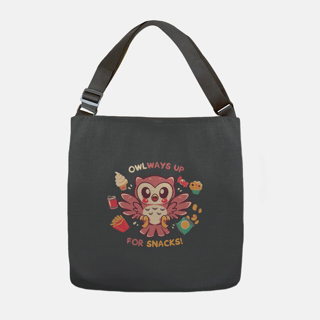 OWLways Up For Snacks-None-Adjustable Tote-Bag-TechraNova