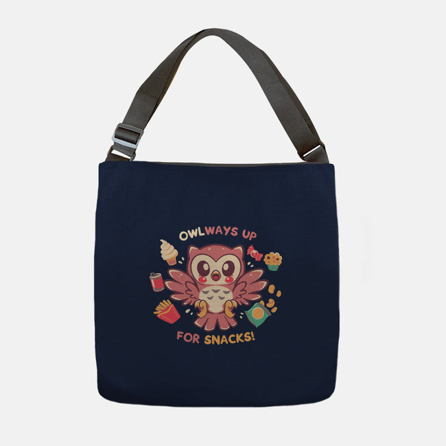 OWLways Up For Snacks-None-Adjustable Tote-Bag-TechraNova