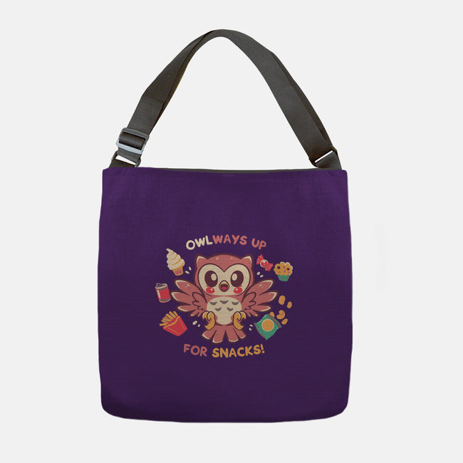 OWLways Up For Snacks-None-Adjustable Tote-Bag-TechraNova