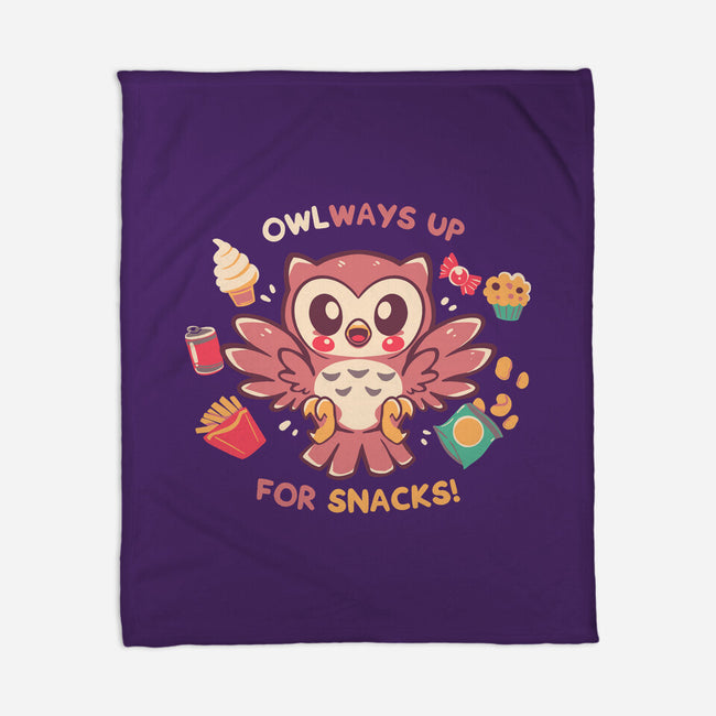 OWLways Up For Snacks-None-Fleece-Blanket-TechraNova