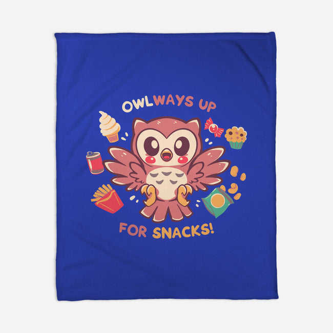 OWLways Up For Snacks-None-Fleece-Blanket-TechraNova