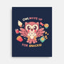 OWLways Up For Snacks-None-Stretched-Canvas-TechraNova