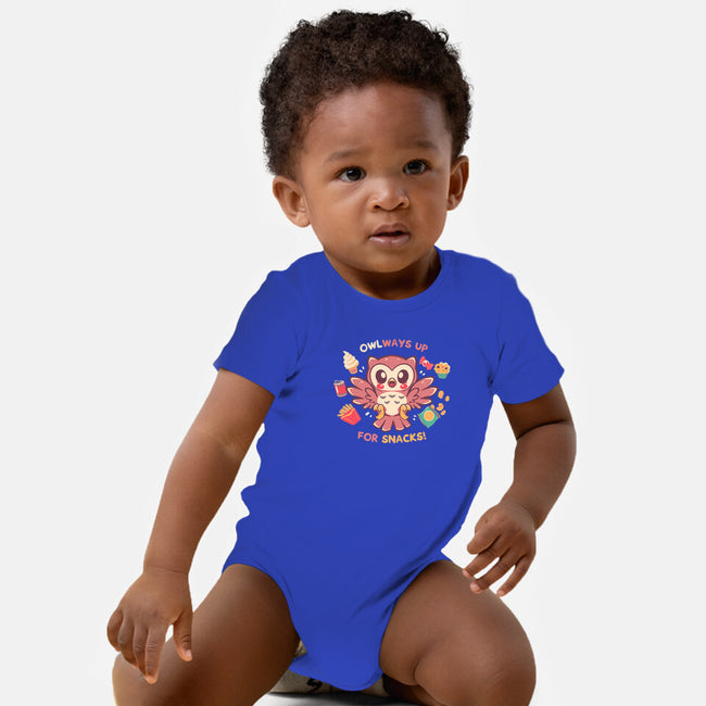 OWLways Up For Snacks-Baby-Basic-Onesie-TechraNova