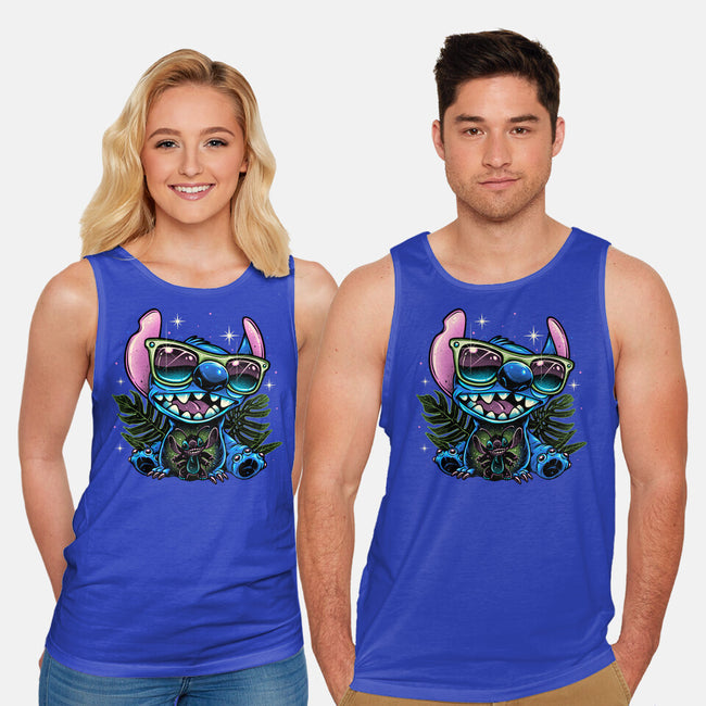 Tropical Visitor-Unisex-Basic-Tank-momma_gorilla