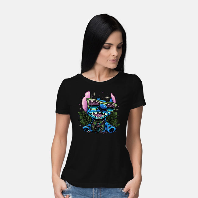 Tropical Visitor-Womens-Basic-Tee-momma_gorilla