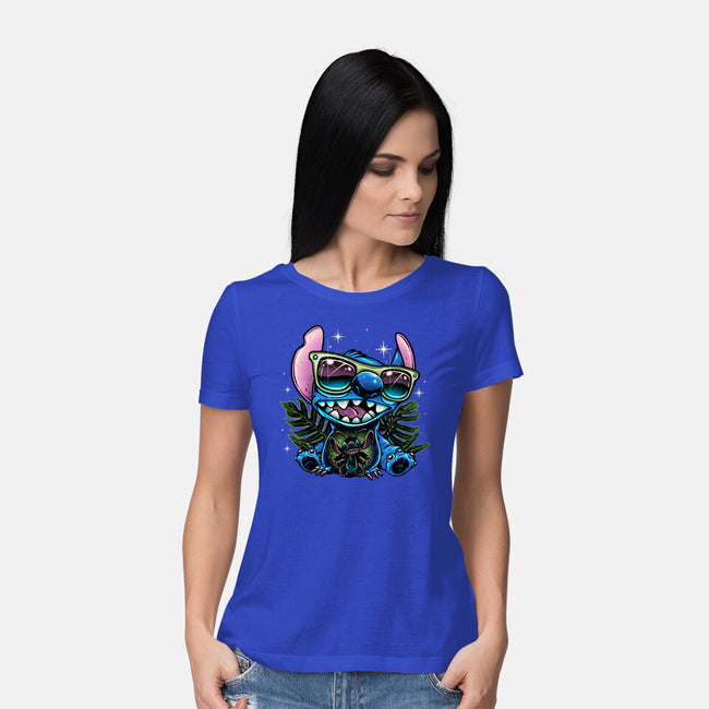 Tropical Visitor-Womens-Basic-Tee-momma_gorilla