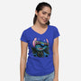 Tropical Visitor-Womens-V-Neck-Tee-momma_gorilla