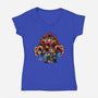 Against The Final Boss-Womens-V-Neck-Tee-momma_gorilla