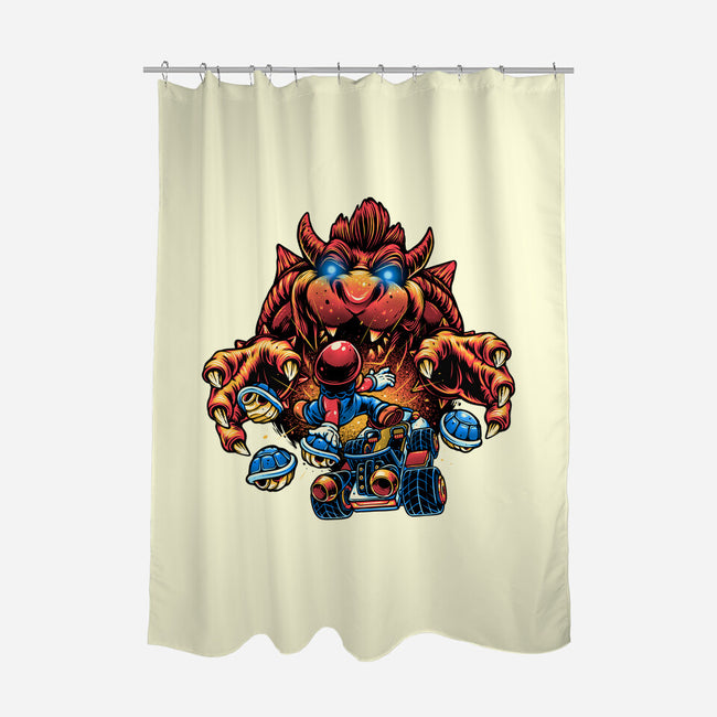 Against The Final Boss-None-Polyester-Shower Curtain-momma_gorilla