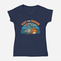 Bat And Robin-Womens-V-Neck-Tee-kg07