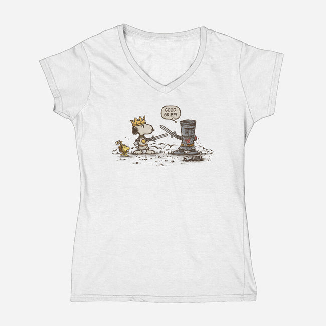 Good Grief-Womens-V-Neck-Tee-kg07