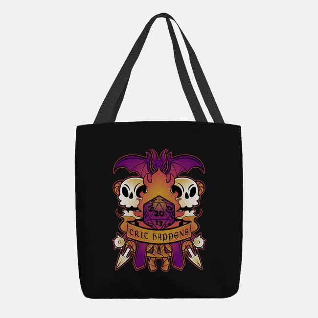 Crit Happens Sometimes-None-Basic Tote-Bag-FunkVampire