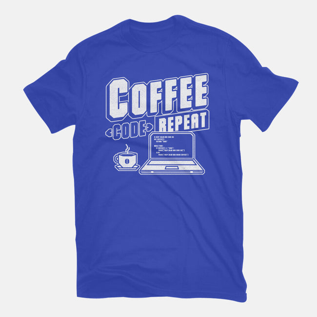 Coffee Code Repeat-Womens-Basic-Tee-Studio Mootant