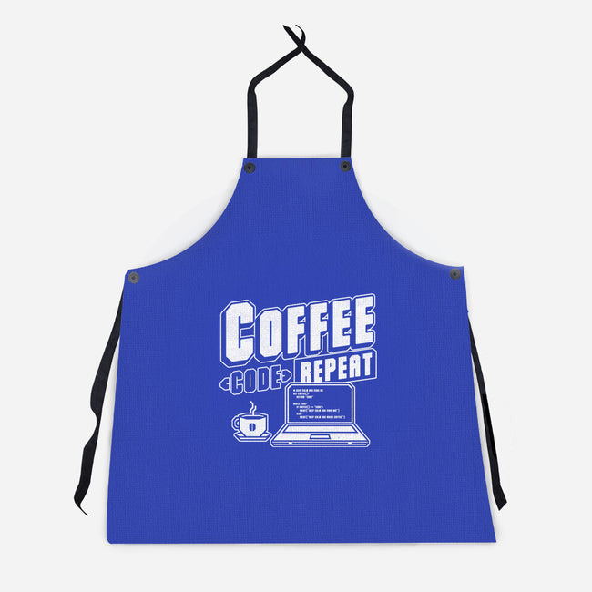 Coffee Code Repeat-Unisex-Kitchen-Apron-Studio Mootant