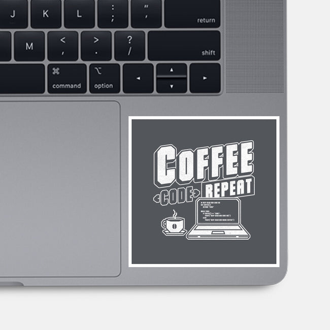 Coffee Code Repeat-None-Glossy-Sticker-Studio Mootant