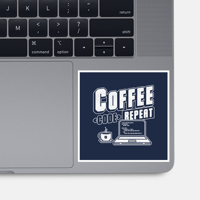 Coffee Code Repeat-None-Glossy-Sticker-Studio Mootant