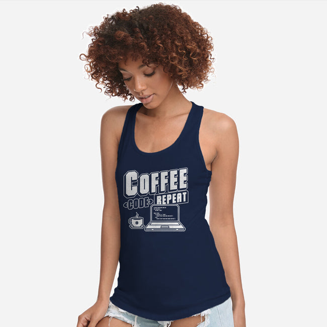 Coffee Code Repeat-Womens-Racerback-Tank-Studio Mootant