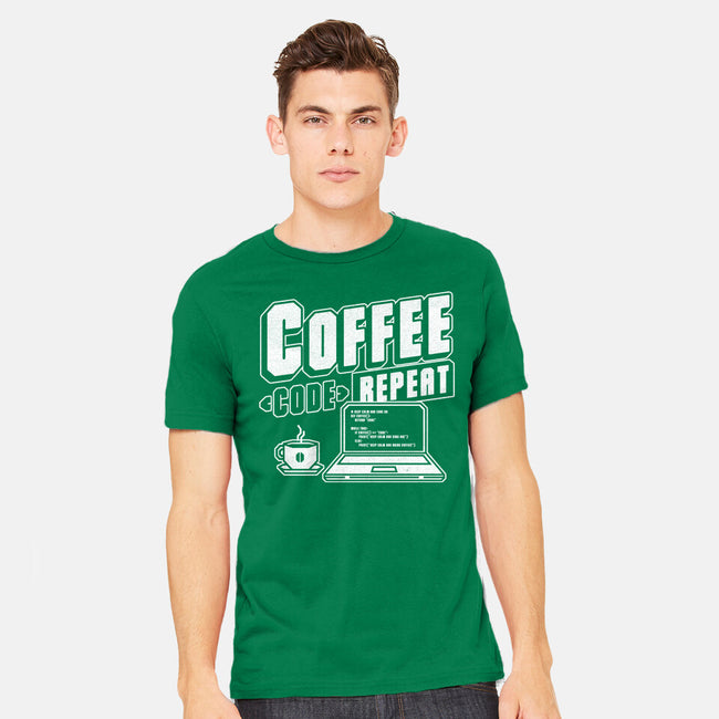 Coffee Code Repeat-Mens-Heavyweight-Tee-Studio Mootant