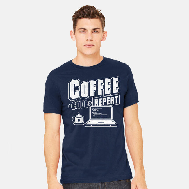 Coffee Code Repeat-Mens-Heavyweight-Tee-Studio Mootant