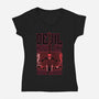 Devil Hunter Weapons-Womens-V-Neck-Tee-Studio Mootant