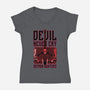 Devil Hunter Weapons-Womens-V-Neck-Tee-Studio Mootant
