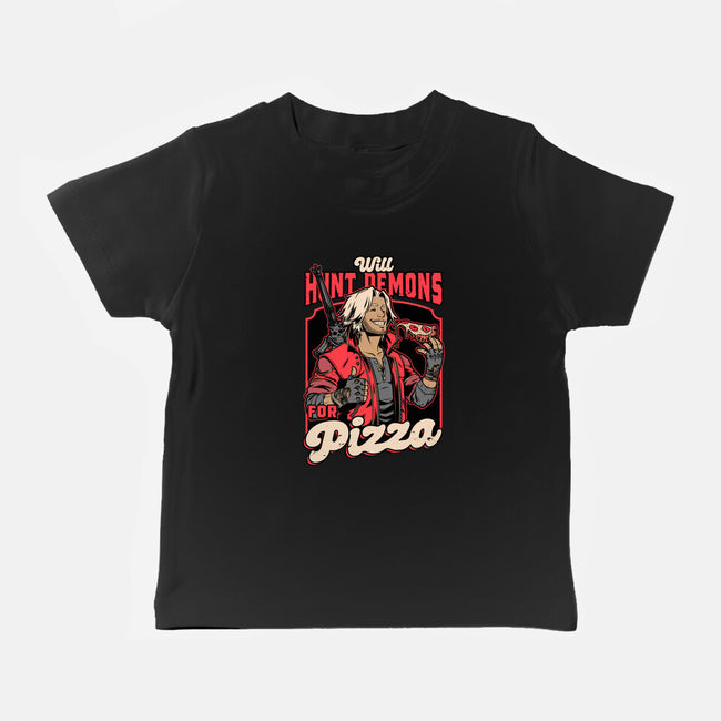 Devil Hunter Game Pizza-Baby-Basic-Tee-Studio Mootant