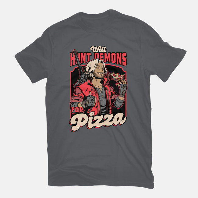 Devil Hunter Game Pizza-Womens-Fitted-Tee-Studio Mootant