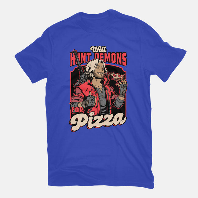 Devil Hunter Game Pizza-Womens-Fitted-Tee-Studio Mootant