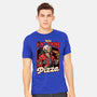 Devil Hunter Game Pizza-Mens-Heavyweight-Tee-Studio Mootant