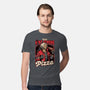 Devil Hunter Game Pizza-Mens-Premium-Tee-Studio Mootant