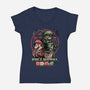 Anime Game Brothers-Womens-V-Neck-Tee-Studio Mootant