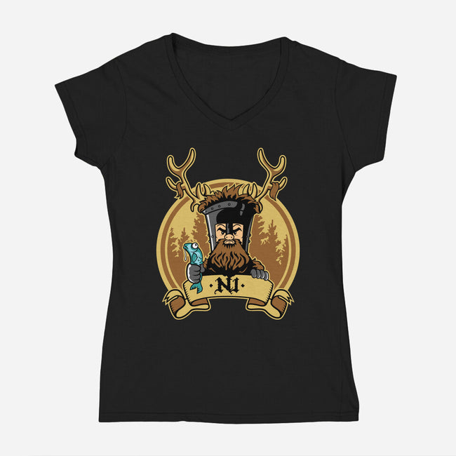 Ni Knight-Womens-V-Neck-Tee-demonigote