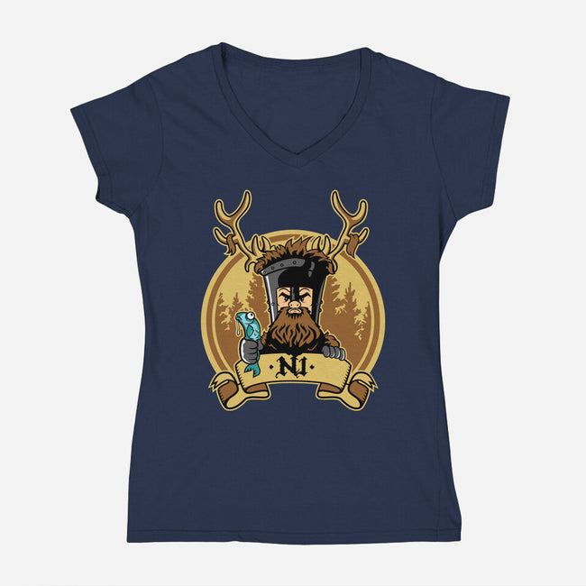 Ni Knight-Womens-V-Neck-Tee-demonigote
