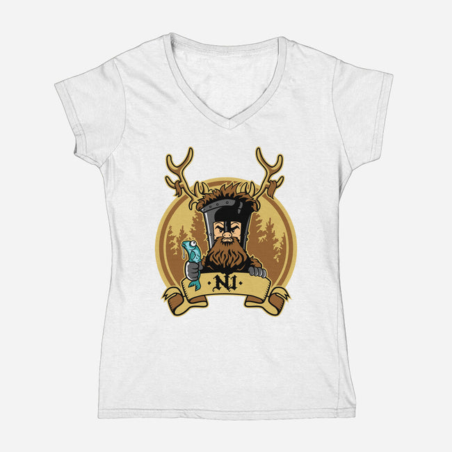 Ni Knight-Womens-V-Neck-Tee-demonigote