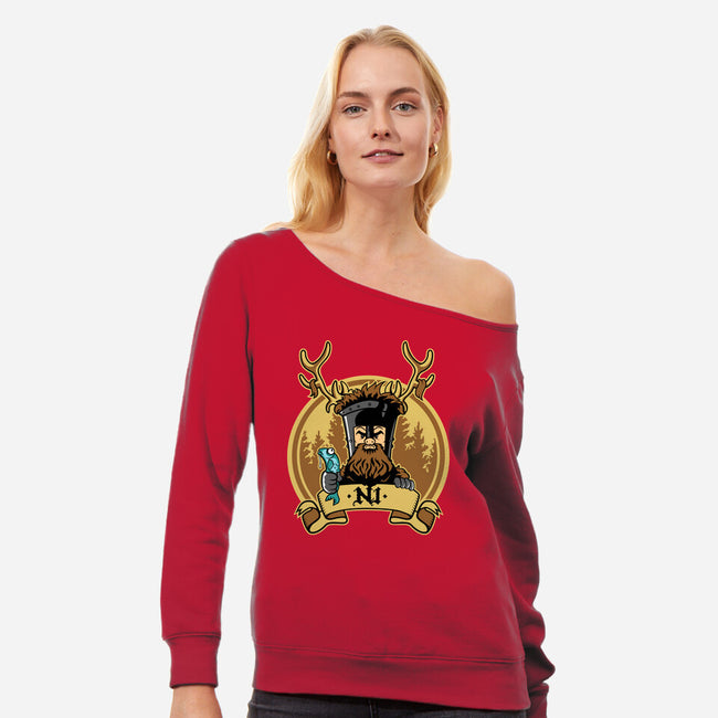 Ni Knight-Womens-Off Shoulder-Sweatshirt-demonigote