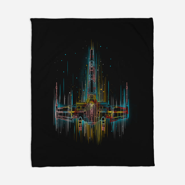 Neon X-Wing-None-Fleece-Blanket-kharmazero