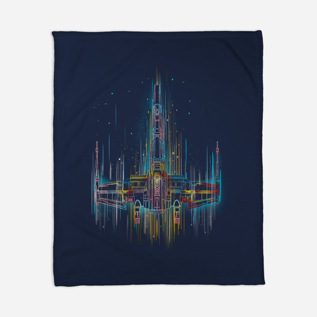 Neon X-Wing-None-Fleece-Blanket-kharmazero