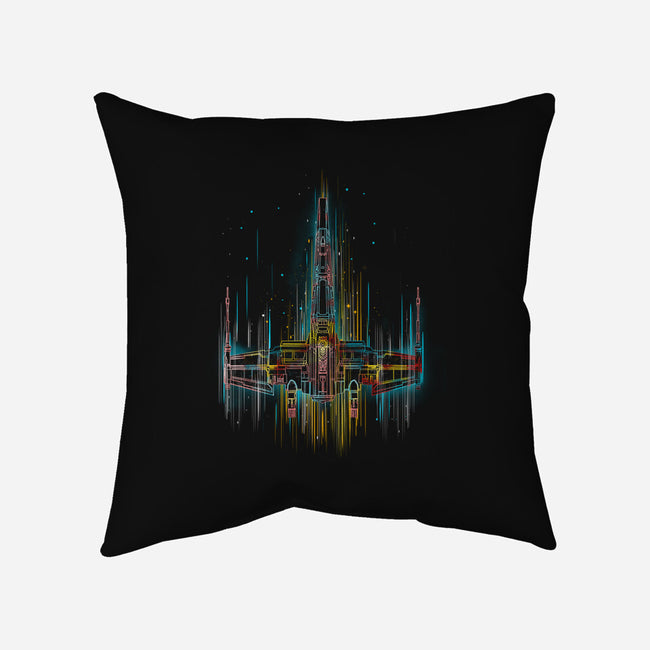 Neon X-Wing-None-Removable Cover w Insert-Throw Pillow-kharmazero