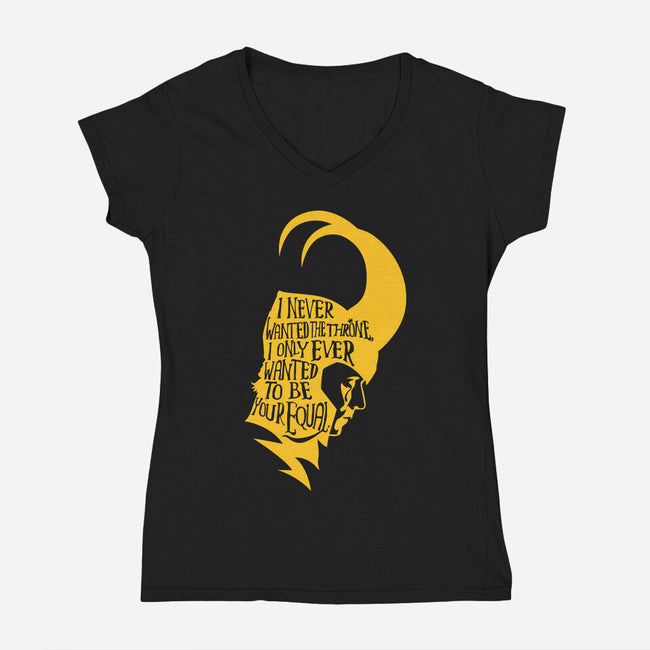Your Equal-Womens-V-Neck-Tee-demonigote