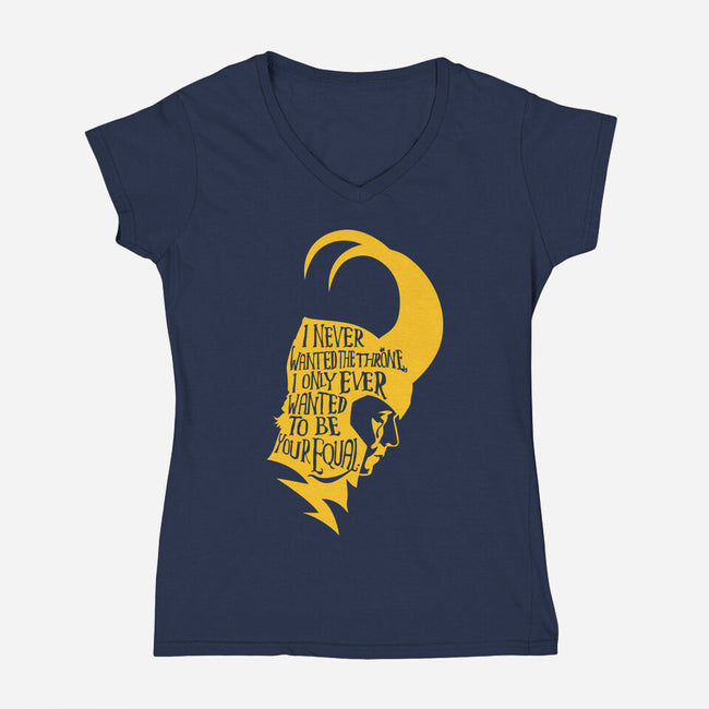 Your Equal-Womens-V-Neck-Tee-demonigote