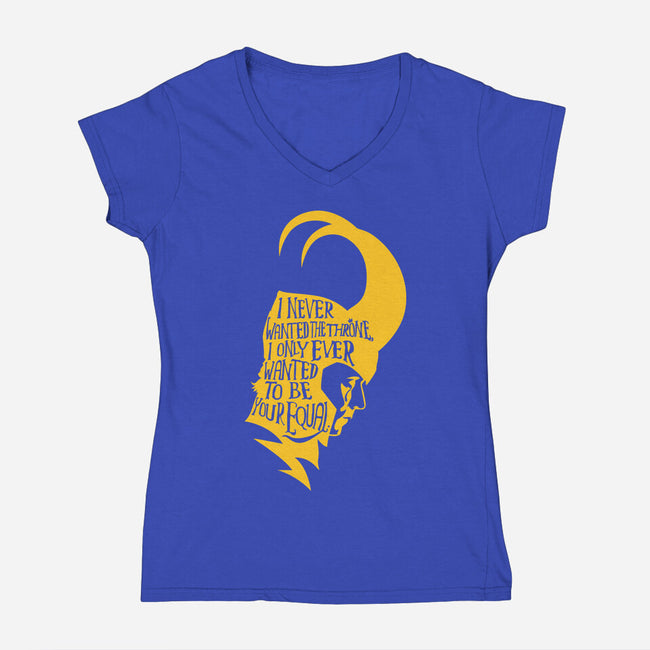 Your Equal-Womens-V-Neck-Tee-demonigote