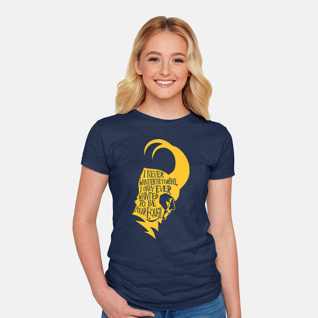 Your Equal-Womens-Fitted-Tee-demonigote