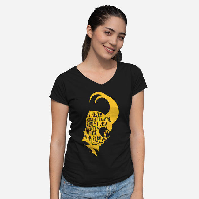 Your Equal-Womens-V-Neck-Tee-demonigote