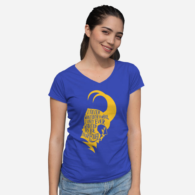 Your Equal-Womens-V-Neck-Tee-demonigote