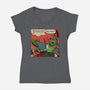 He's A Friend-Womens-V-Neck-Tee-demonigote