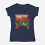 He's A Friend-Womens-V-Neck-Tee-demonigote
