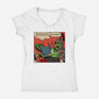 He's A Friend-Womens-V-Neck-Tee-demonigote
